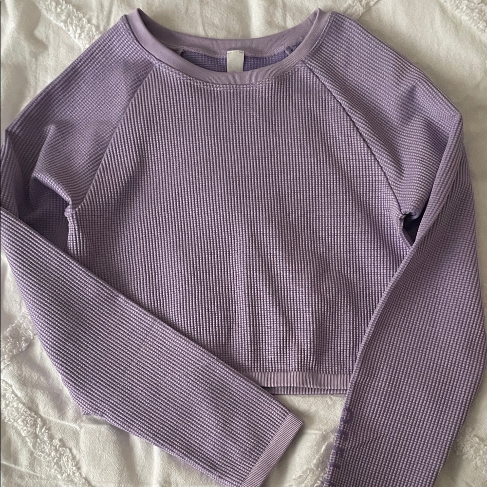 Aerie Lilac Ribbed Crop Top